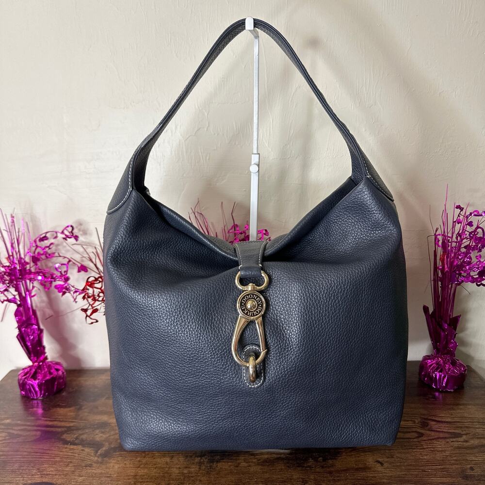DOONEY & BOURKE Florentine Logo Lock Leather Shoulder Bag